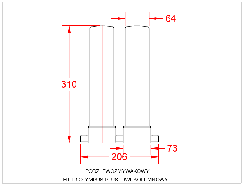 Olympus PLUS 0,5µm – Filtr na azotany, chlor i osady - pod zlew (ochrona tereny rolnicze) - obrazek 2